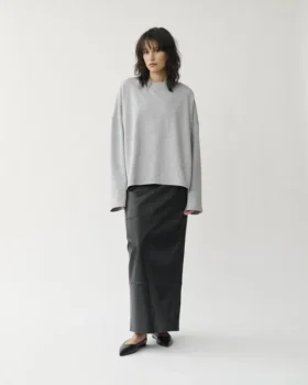 Boxy T-shirt met lange mouwen W