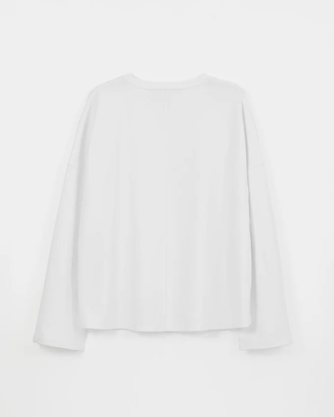 Boxy T-shirt met lange mouwen W