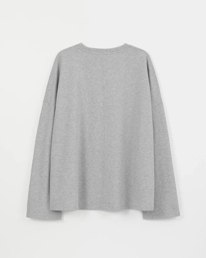 Boxy T-shirt met lange mouwen W