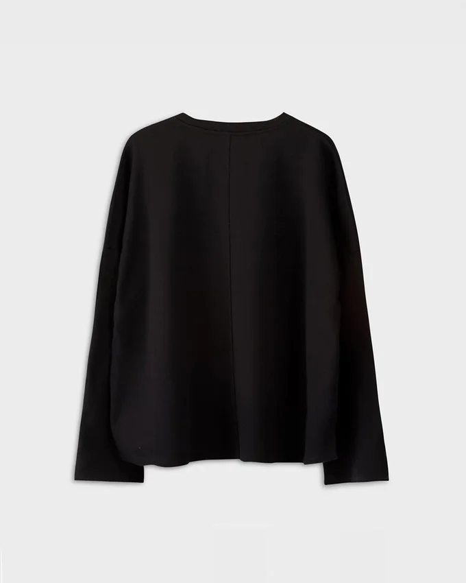 Boxy T-shirt met lange mouwen W