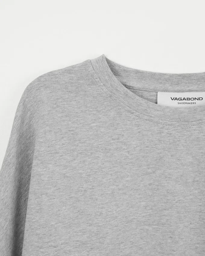 Boxy T-shirt met lange mouwen W