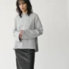 Boxy T-shirt met lange mouwen W